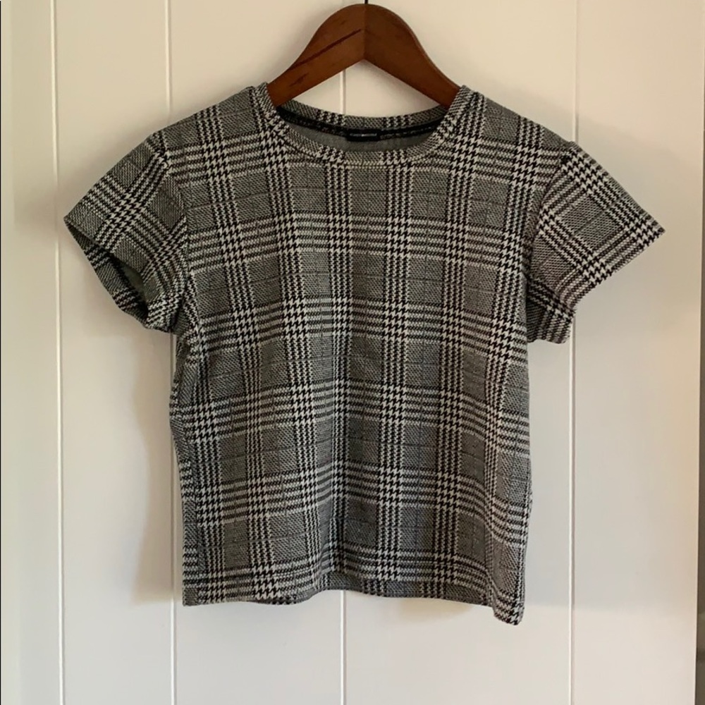 Brandy Melville Houndstouth Crop Top - Picture 1 of 3